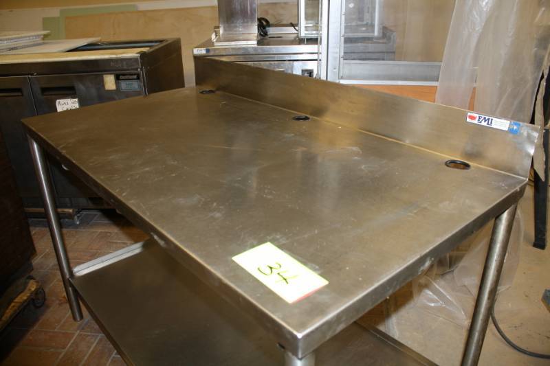 lot 34 image: Stainless Table with 1 Shelf