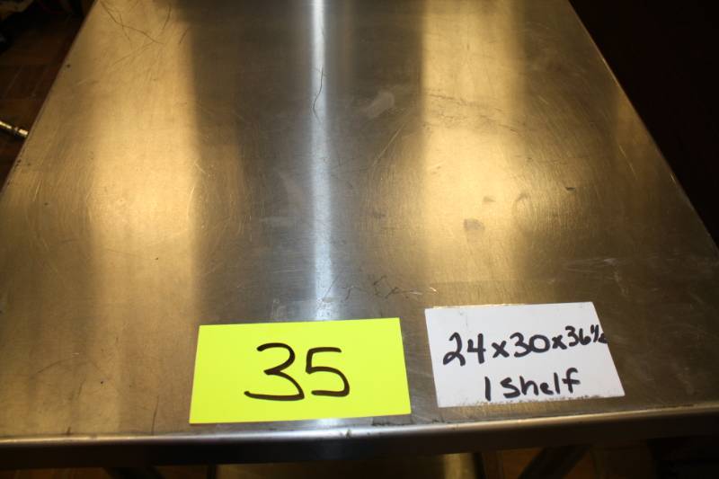 lot 35 image: Stainless Table with 1 Shelf