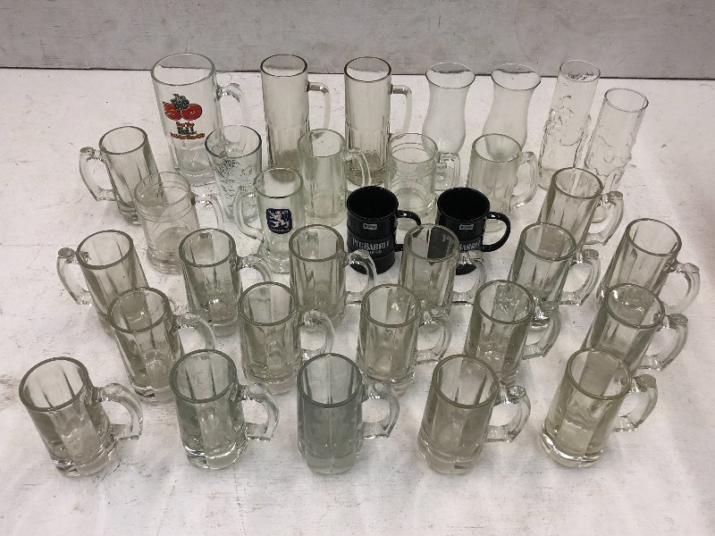 lot 56 image: (2) Boxes Of Assorted Drink Glasses & Etc