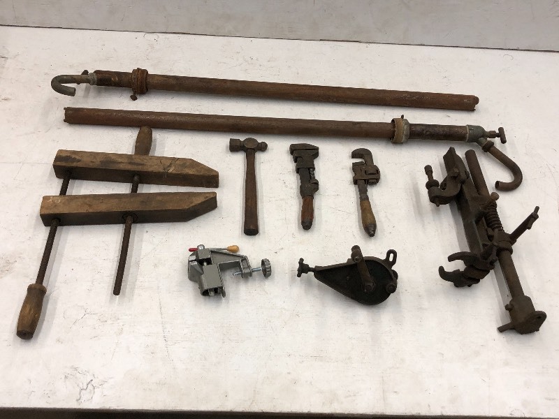 lot 71 image: Vintage Hand Tools, Barrel Pumps, Etc