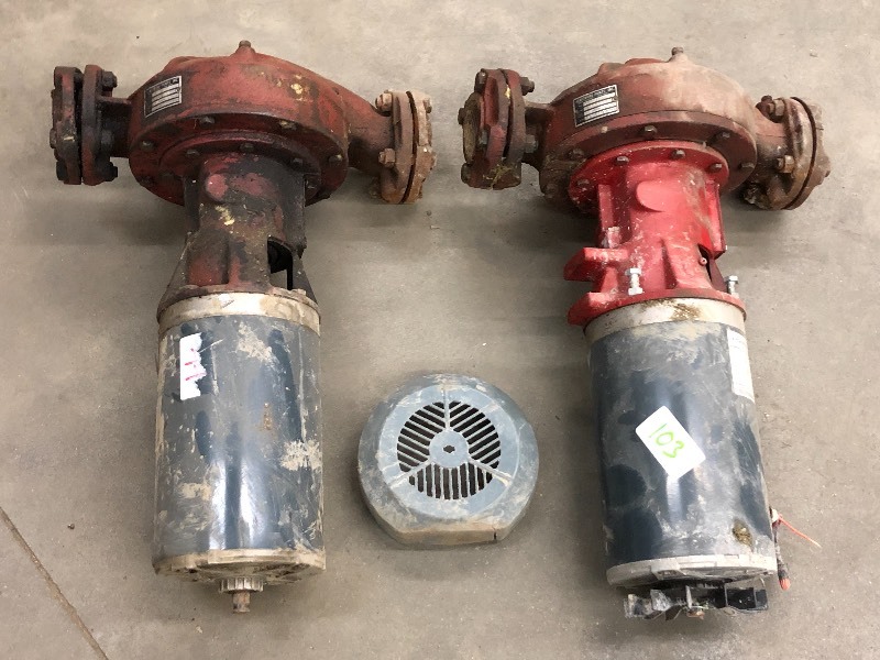lot 103 image: Lot Of (2) Cast Iron Electric Pumps