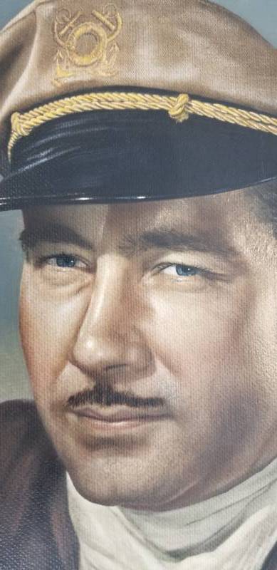 lot 50 image: Lot of 2 Quality 1950s Pre Ad Prints with Original Oil Painting Added
