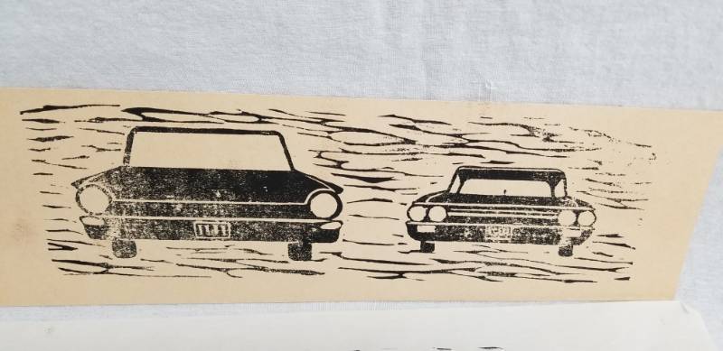 lot 51 image: Lot of Original 1950s Les Anderson Mid Century Advertising Drawings and Block Prints