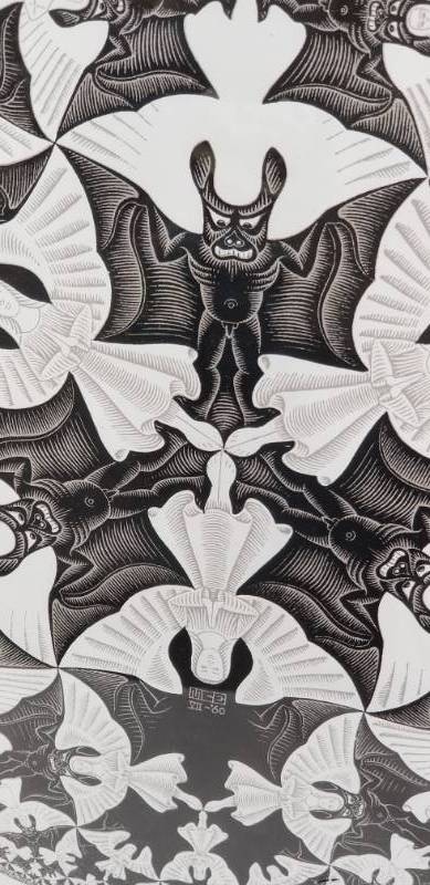 lot 56 image: Framed M.C. Escher Circle Limit IV