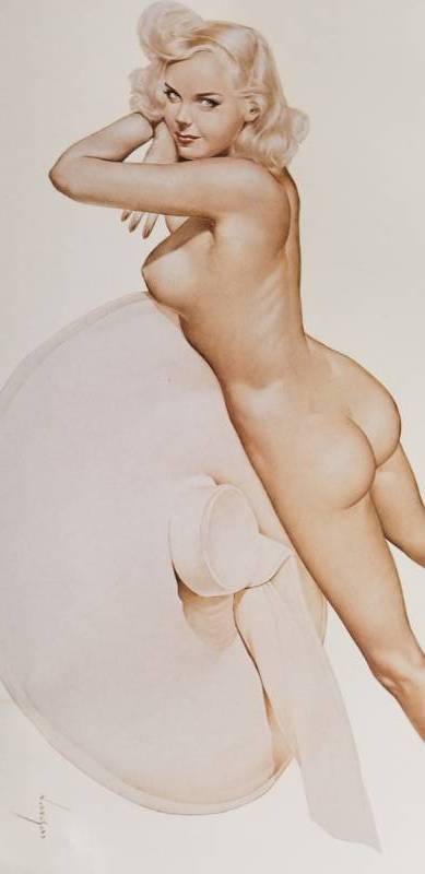 lot 61 image: Original Vargas Blonde on the Hat Lithograph