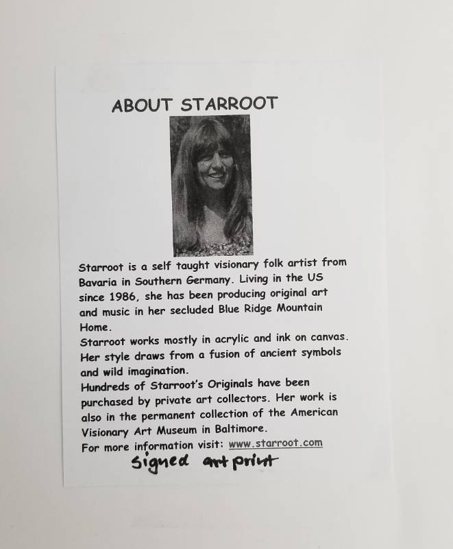 lot 62 image: Starroot Bass Playing Bear Print Signed by Artist