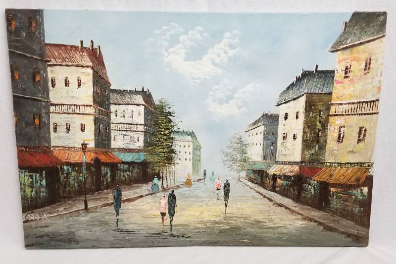 lot 68 image: Original Mid Century Oil Painting By Garber 