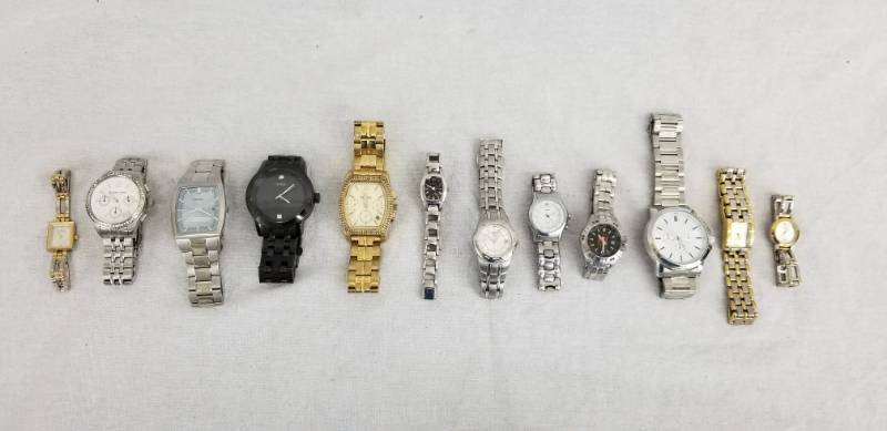 lot 94 image: Lot of Designer Watches Fossil, Anne Kline, Michael Kors, Guess, Etc.