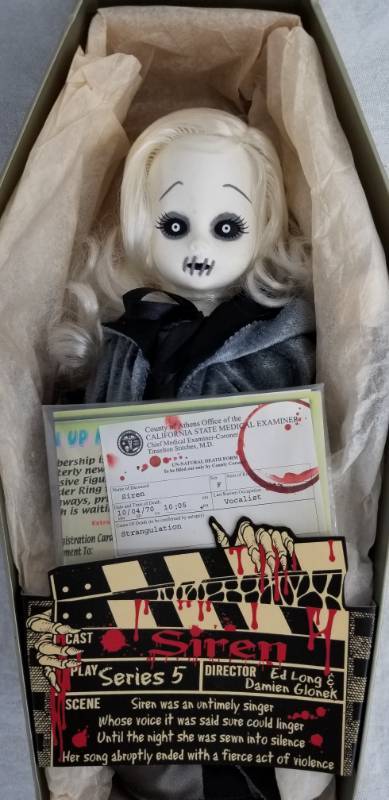 lot 102 image: Collectible Living Dead Doll in Original Packaging Siren