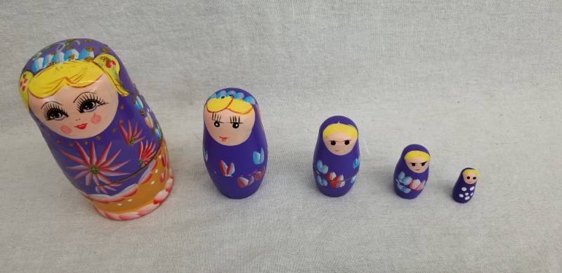 lot 100 image: Lot of Vintage Nesting Dolls Mummy, Noahs Ark, Arab, Russian, Etc.