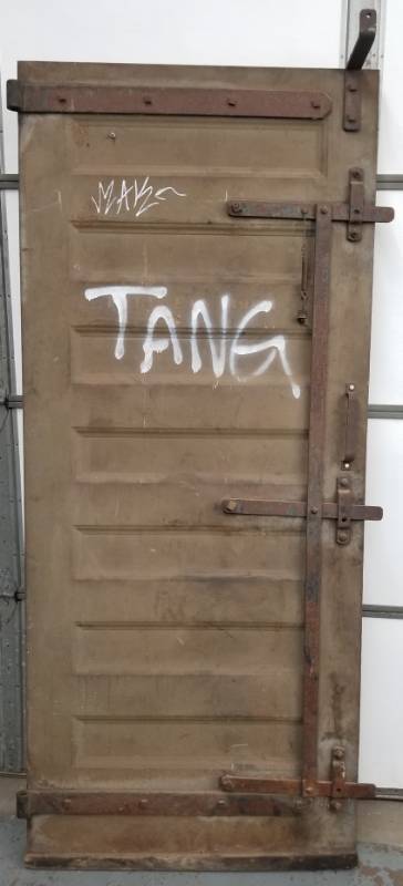 lot 146 image: Vintage Metal Fire Door