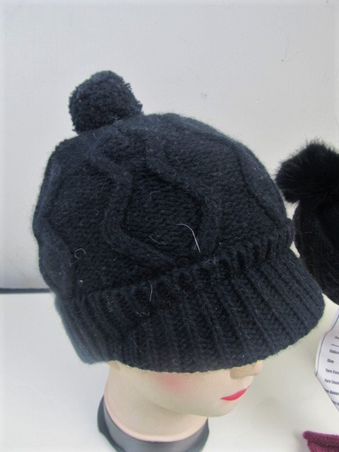 lot 169 image: New Winter Hats & Wrist Warmers