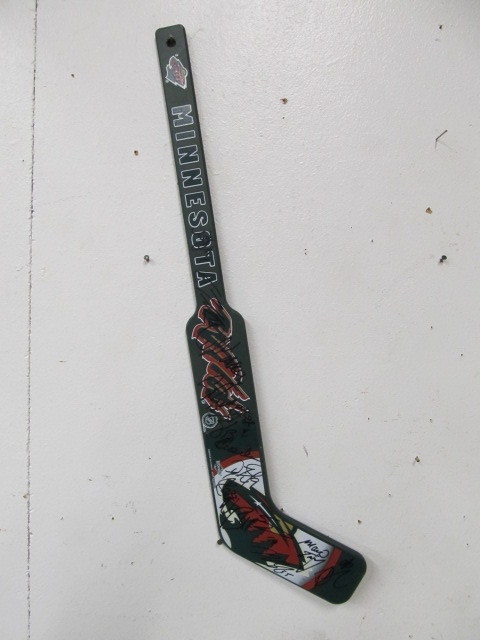 lot 122 image: Autographed MN WILD Hockey Goalie Stick