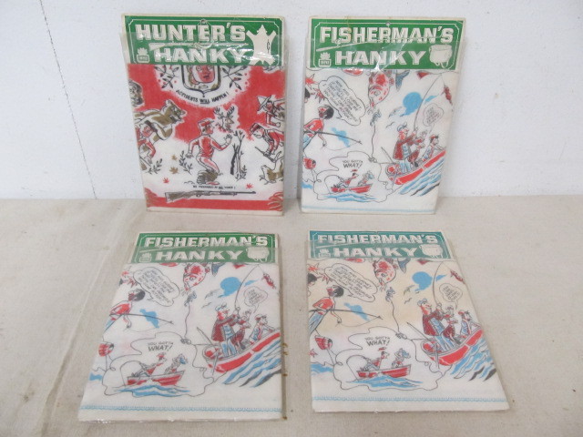 lot 29 image: Vintage 1950s-60s IMPKO Hunters & Fishermans Comical Hankies