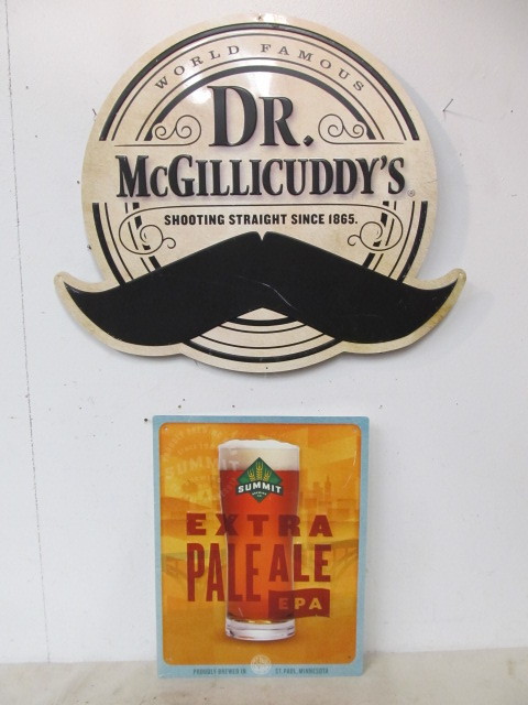 lot 47 image: 2 Metal Bar Signs Including Summit