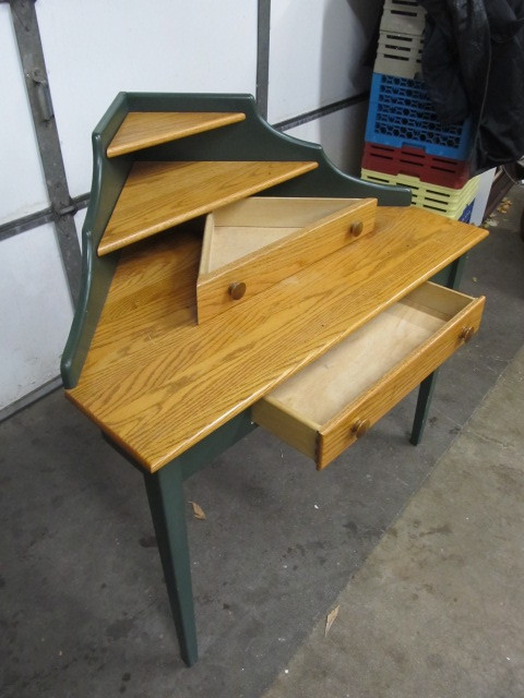 lot 119 image: Solid Wood Cabin Style Corner Desk