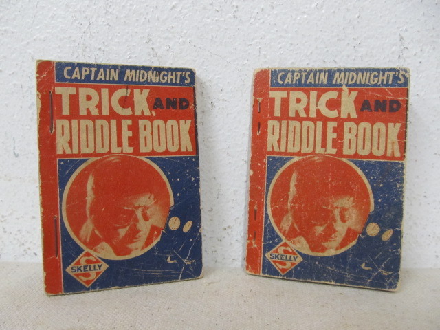lot 99 image: 2 Vintage SKELL Captain Midnight Trick & Riddle Mini Books