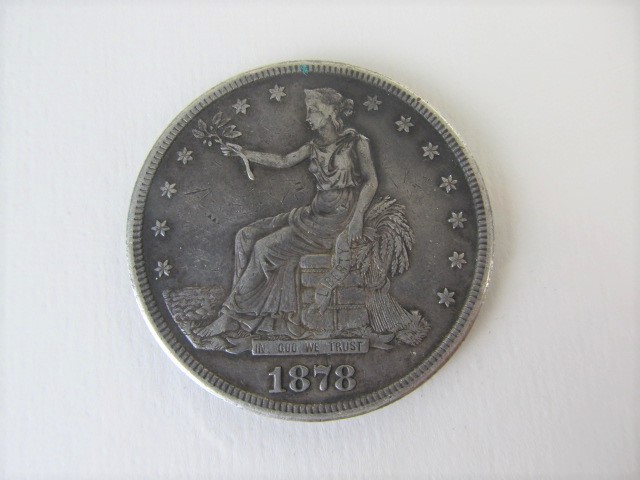 lot 2 image: Genuine 1878 Seated Liberty Trade Dollar