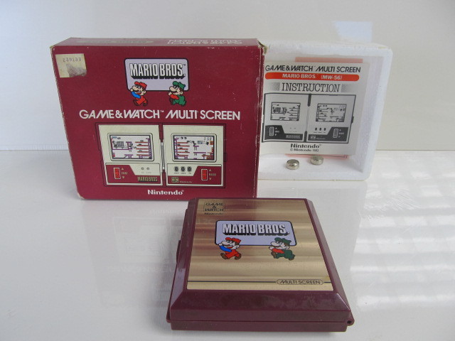 lot 3 image: Vintage MARIO BROS Nintendo Game & Watch Video Game COMPLETE in Box