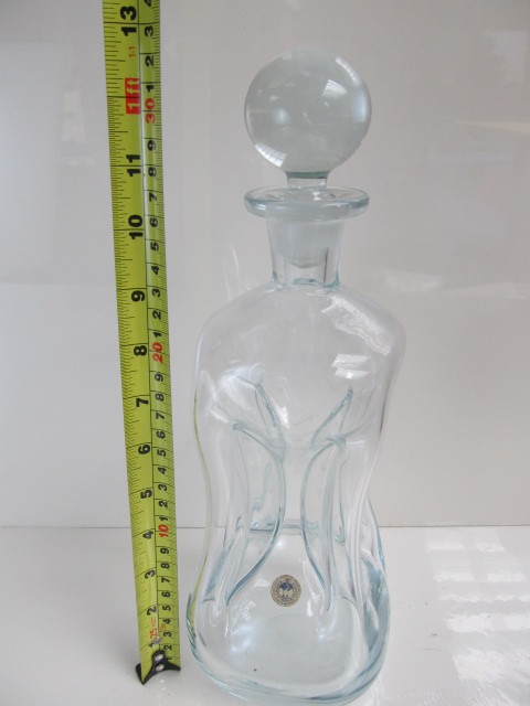 lot 136 image: Vintage Danish Hand Blown KASTRUP HOLMEGAARD Glass Decanter