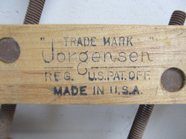 lot 143 image: Lot of 7 Vintage JORGENSEN Woodworking Clamps