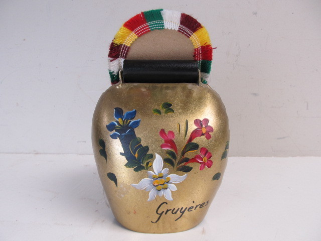 lot 175 image: Large Solid Brass Swiss Cow Bell