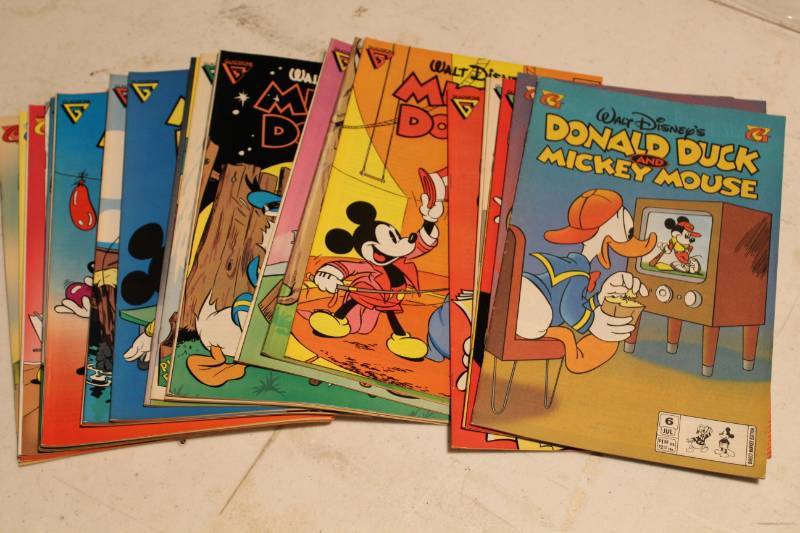 lot 174 image: Large Lot of Vintage Donald Duck and Mickey Mouse Comic