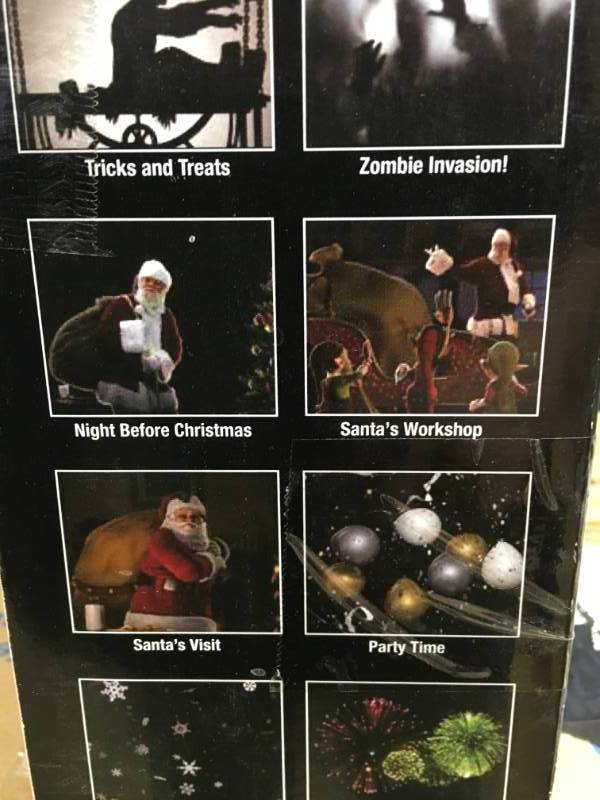 lot 15 image: Windowfx Atmos Animated Window Projector Kit 12 Pre-loaded Halloween Christmas not used