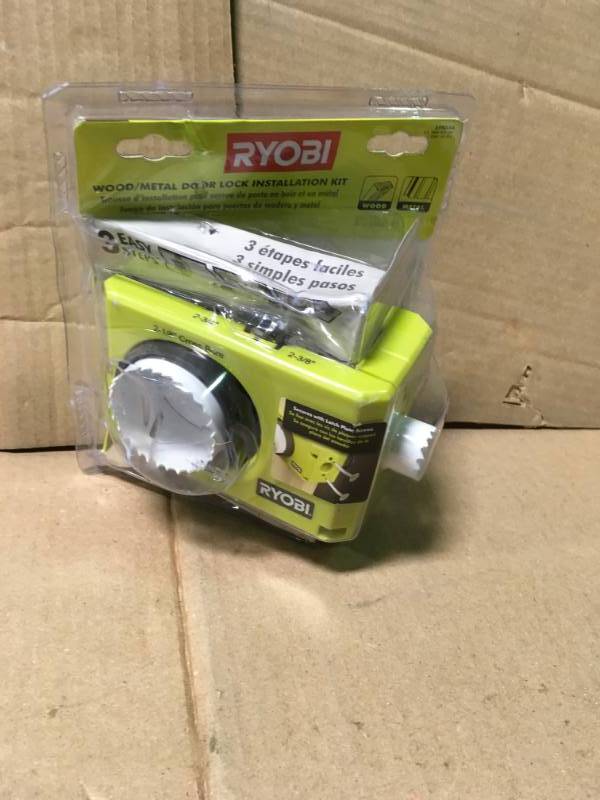 Ryobi Wood Metal Door Lock Installation Kit In Like New Condition