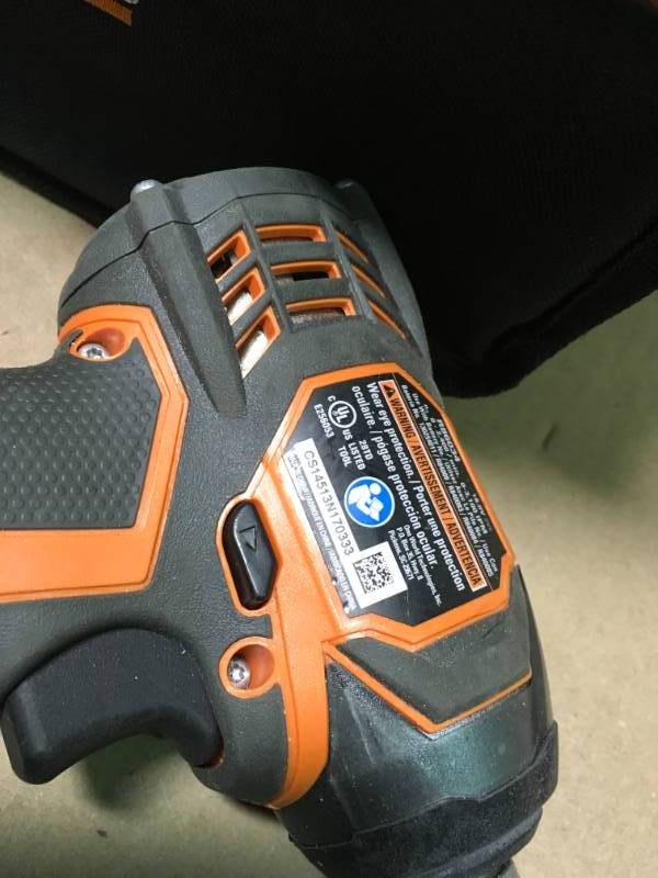 lot 88 image: RIDGID X4 18-Volt Lithium-Ion 14 in. Cordless Impact Driver used in working condition