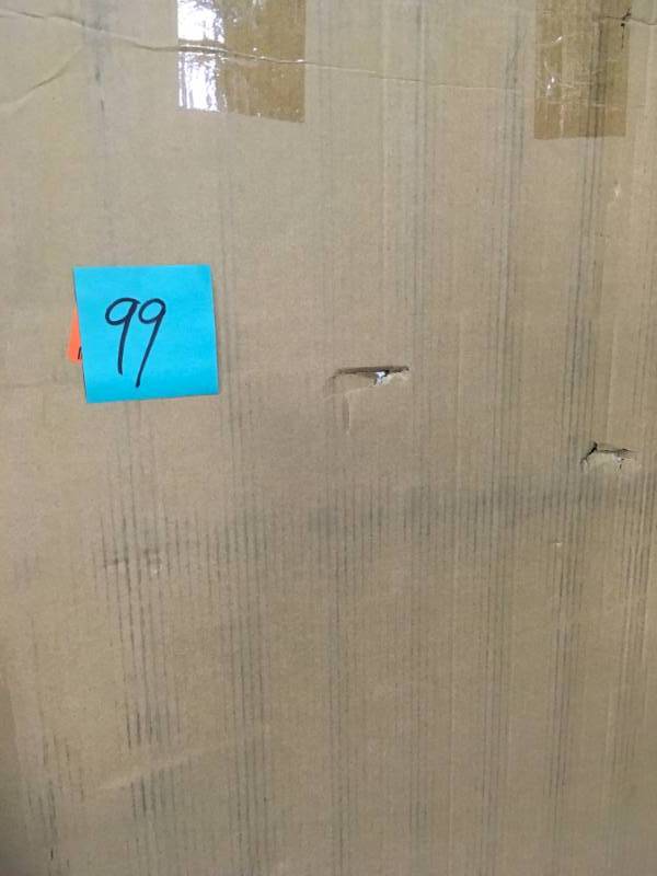 lot 99 image: HyLoft 33 in. W x 34 in. D Adjustable Garage Ceiling Mount Storage Racks not used