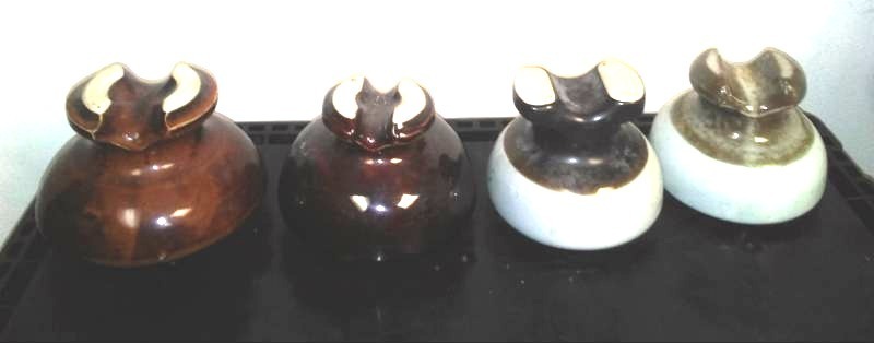 lot 84 image: 12 large ceramic insulators,