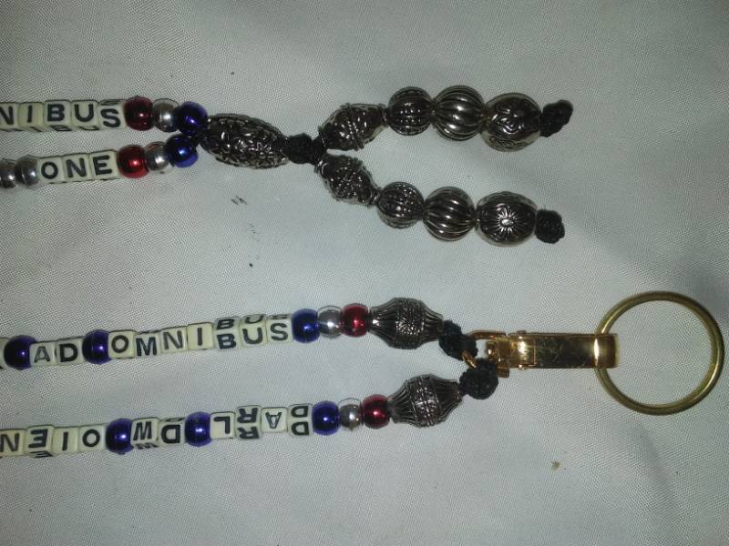 lot 91 image: Two sets of beads - cool, 30 inch and 18 in.