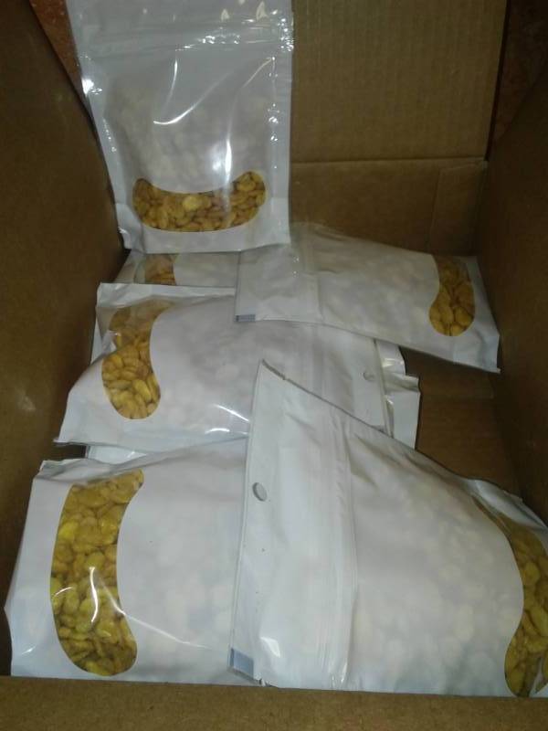 lot 71 image: Roasted fava Bean snacks - garlic flavor. 125 oz. bags