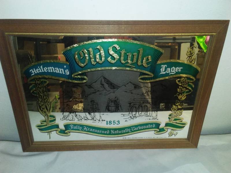 lot 136 image: Old style Lager beer sign.