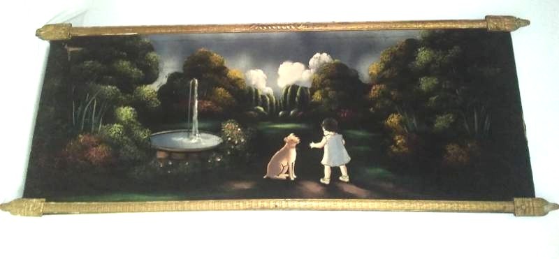 lot 138 image: Velvet painting