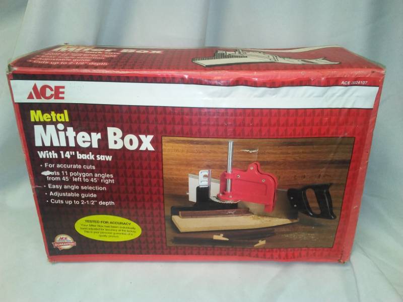 lot 181 image: New in box metal miter box with saw.