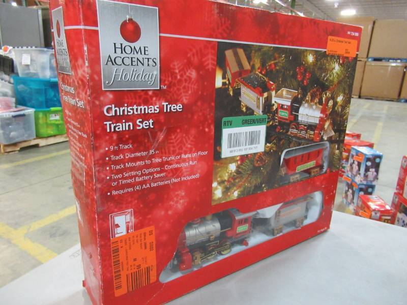 home accents holiday tree train set