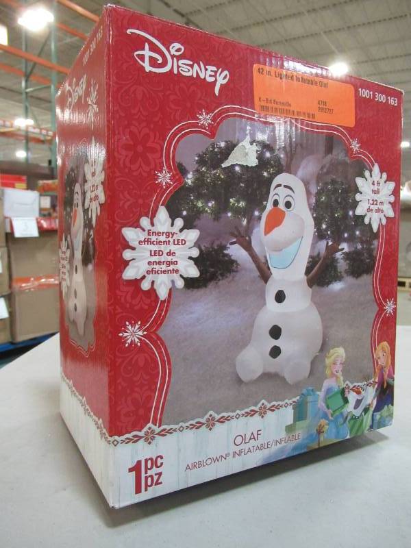 lot 48 image: Disney 42 in. Lighted Inflatable Olaf, 39842