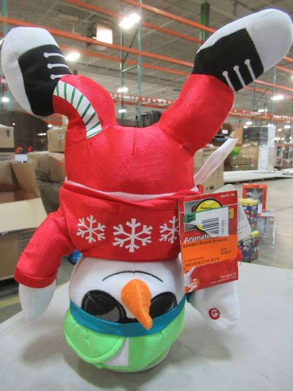 lot 54 image: Home Accents Holiday Animated Musical Snowman - Raps and Breakdances, 81594