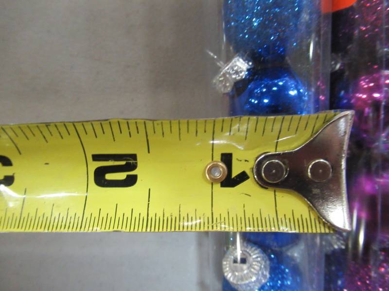 lot 205 image: Bag of 20 Tubes Home Accents Holiday Mini Glass Ornament (15-Packs) (Assorted Colors - 4), HEGL-M15