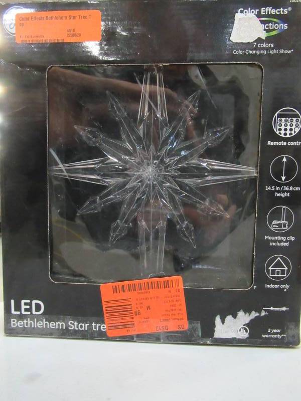 lot 237 image: GE Color Effects Bethlehem Star Tree Top, 88995HD
