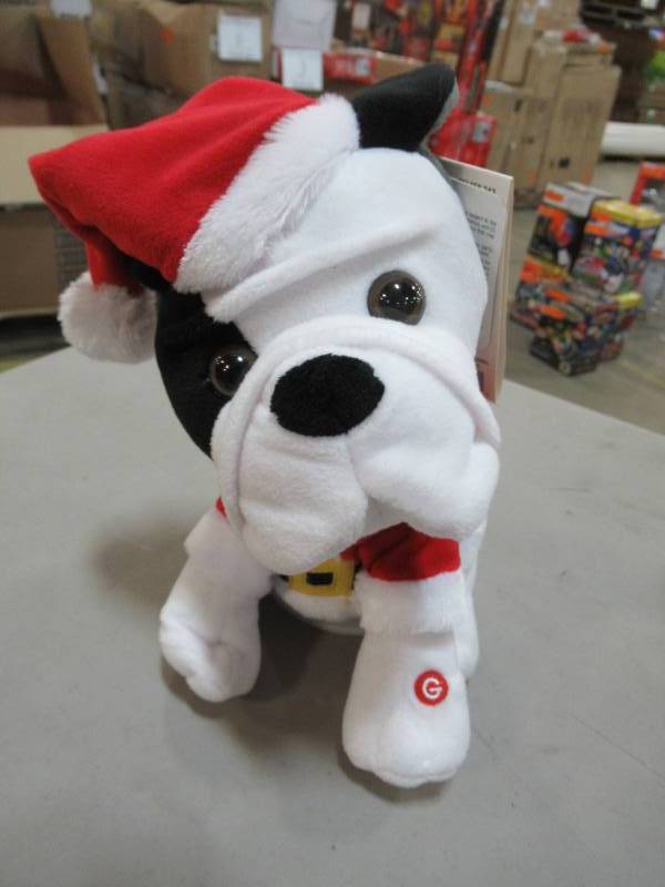 lot 38 image: Home Accents Holiday 9.06 in. Little Jinglers French Bulldog 38774