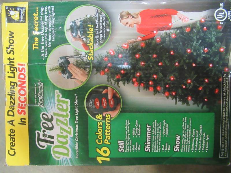lot 110 image: 3 Boxes of Stackable As Seen on TV 64 Light Tree Dazler with 16 Colors and Patterns, 10956-6