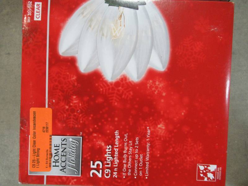 lot 151 image: 10 Boxes of Home Holiday Accents 24 C9 25-Light Clear Color Incandescent Light String