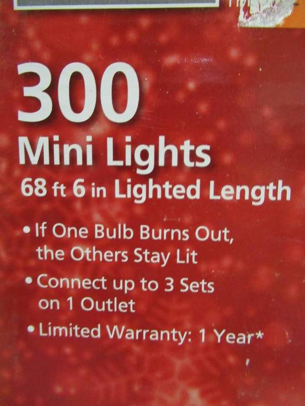 lot 171 image: 6 Boxes of Home Accents Holiday 300-Light Clear Incandescent Light Set, TOL-300L-C