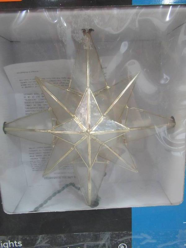 lot 235 image: GE Clear Capiz Bethlehem Star Tree Topper, 71401HD