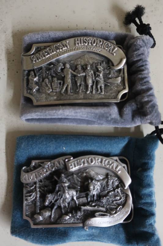 lot 353 image: Two Siskiyou American Historical Belt Buckles