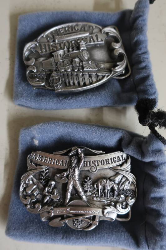 lot 354 image: Two Siskiyou American Historical Belt Buckles