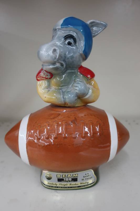 lot 365 image: Vintage Beam Democrat Donkey Football Decanter